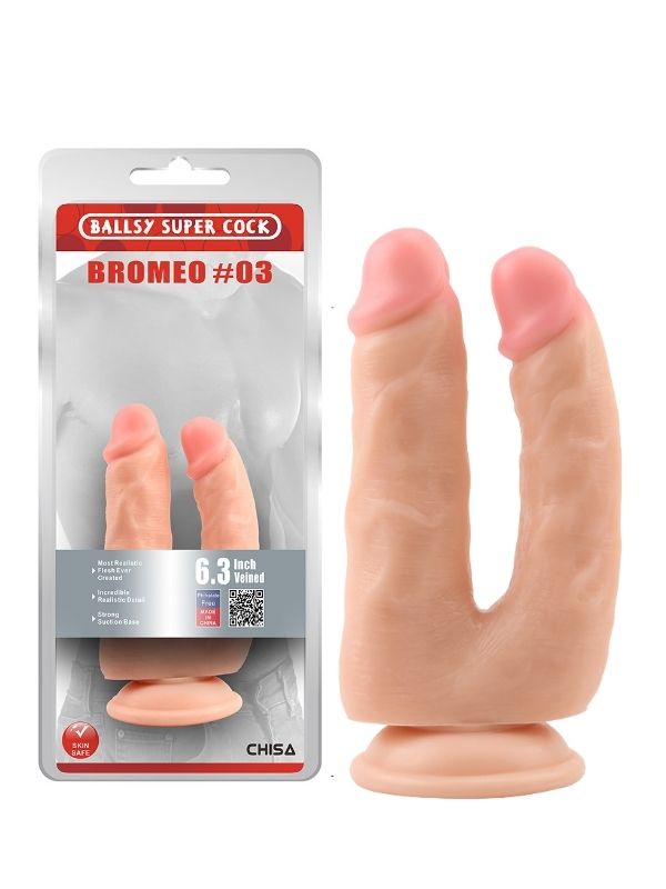 Bromeo Çiftli Kıkırdaklı Gerçekçi Dildo