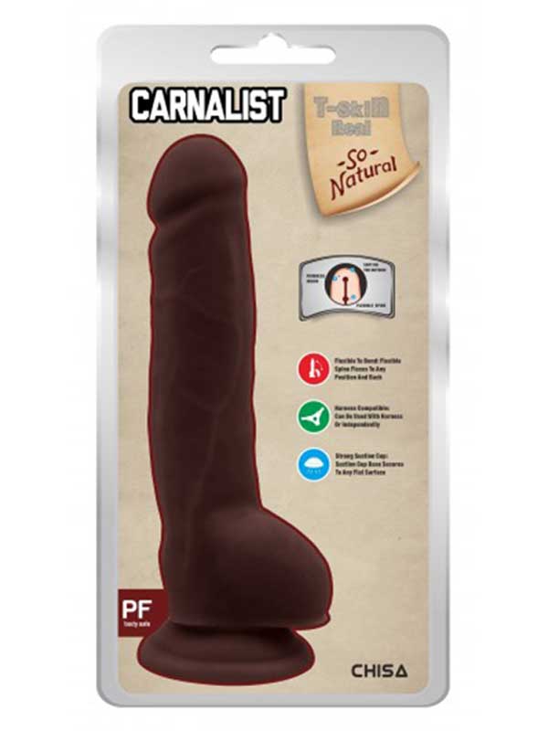 Carnalist Kıkırdaklı Gerçekçi Dildo - 23.5cm Zenci