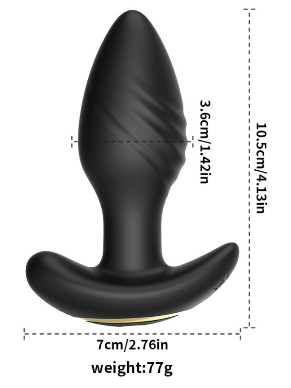 Censan Big Boat Anchor Swing – Telefon Kontrollü Titreşimli Anal Plug (Siyah)