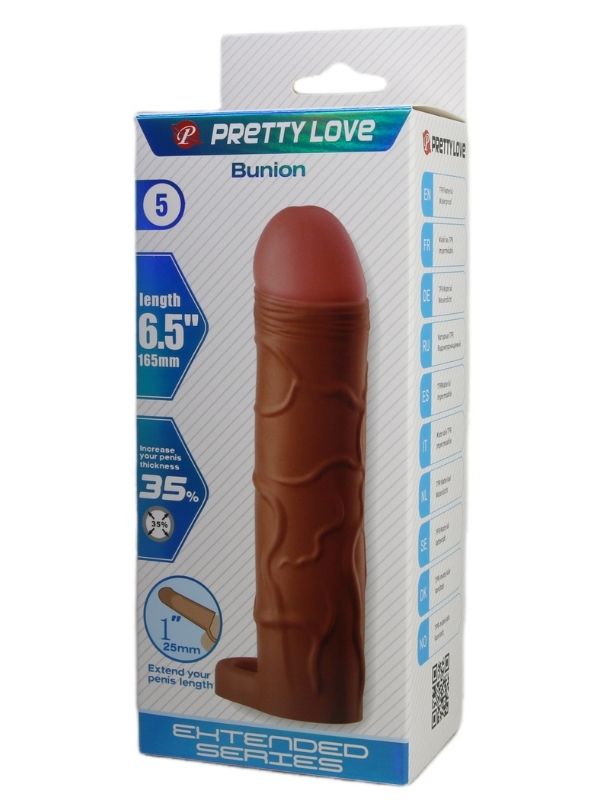 Censan Bunion Gerçek Hissiyatlı Uzatıcı Penis Kılıfı Brown