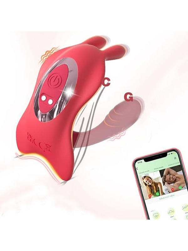 Censan Çiftler İçin Akıllı Titreşimli G-Spot ve Klitoris Uyarıcı Vibratör – Uygulama Kontrollü, Su Geçirmez, Çift Motorlu