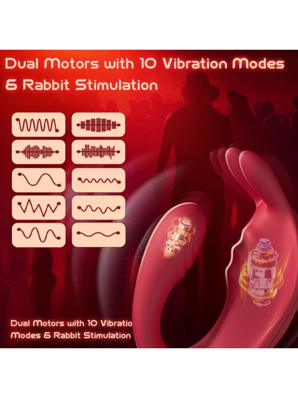 Censan Çiftler İçin Akıllı Titreşimli G-Spot ve Klitoris Uyarıcı Vibratör – Uygulama Kontrollü, Su Geçirmez, Çift Motorlu
