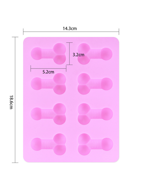 Censan Çikolata, Jöle ve Buz İçin Penis Şeklinde Silikon Kalıp