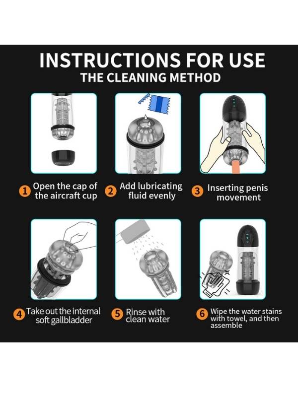 Censan İnleme Sesli ve Titreşimli Otomatik Modern Suni Vajina Mastürbatör – 7 Modlu Dönebilen, USB Şarjlı