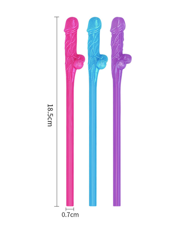 Censan Jokes & Parties Original Willy Straws – Pack of 9 Dildo Pipet