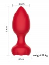 Censan Telefon Kontrollü Full Covered Rubber Rose Anal Plug – Kırmızı