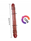 Noctis 46cm Kahverengi Çift Taraflı Dildo No:88