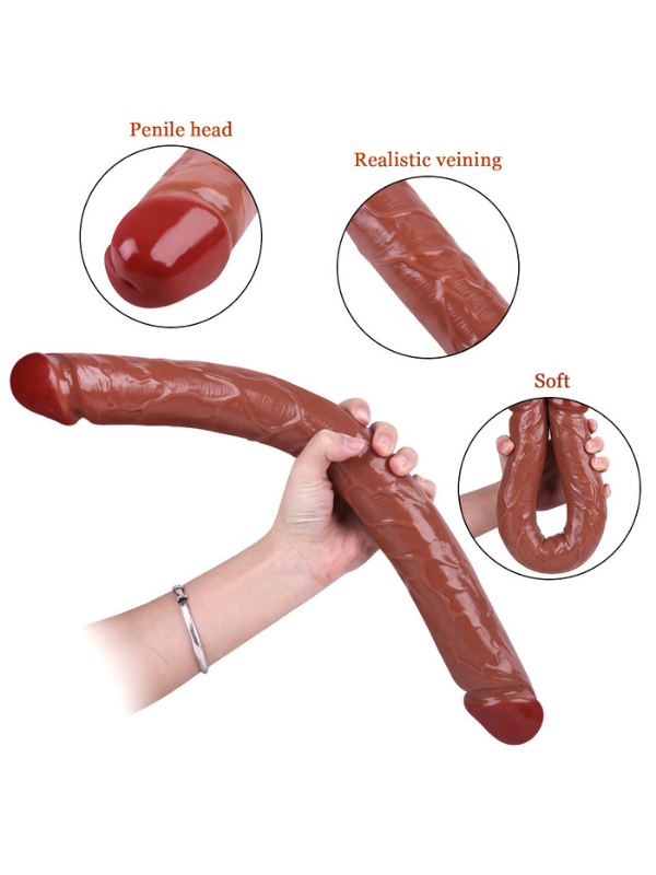 Noctis 46cm Kahverengi Çift Taraflı Dildo No:88