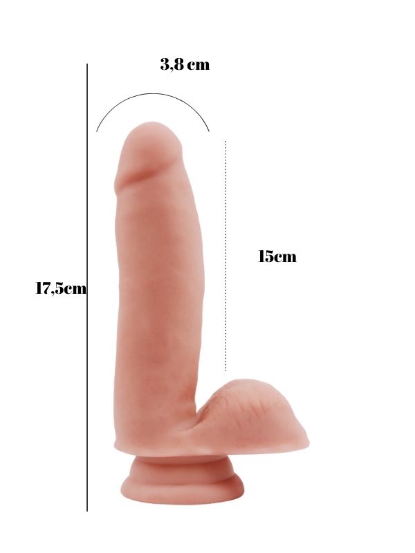 Sex Lure 17,5cm Kıkırdaklı Gerçekçi Dildo