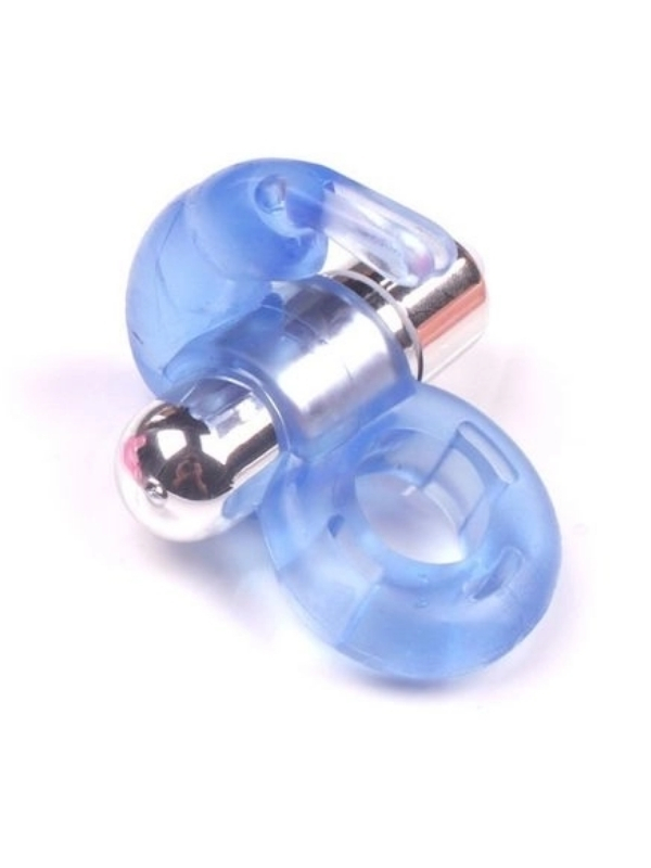 Titreşimli Tavşan Kulaklı Penis Halkası – Klitoral Uyarım ve Performans Destekleyici Mavi